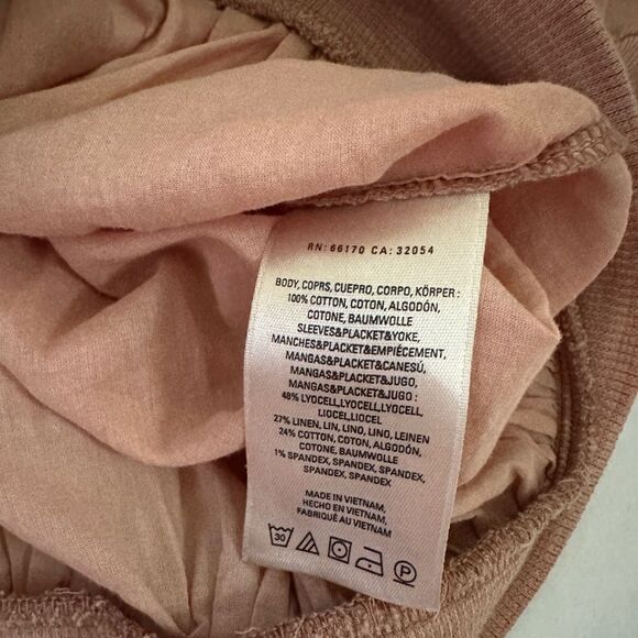 Anthropologie Hei Hei Hilltop Lightweight Rose Pink Cotton Blend Bomber Jacket - Picture 9 of 9